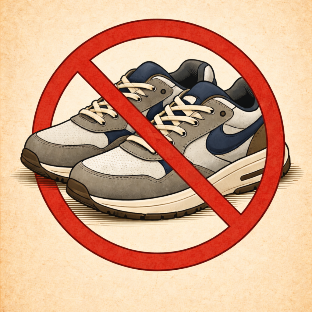 trainers will melt if hot things fall on them so are not forge safe
