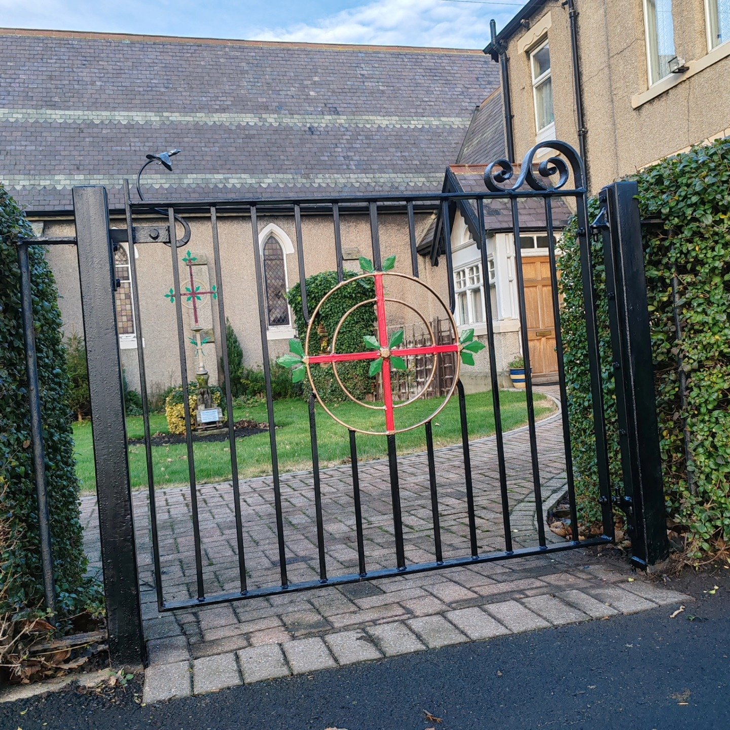 Church gate in New Hartley, Northumberland
