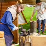 Heysham Viking festival- Viking blacksmithing Demonstration