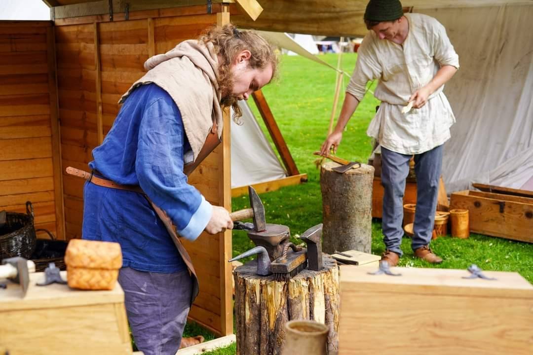 Heysham Viking festival- Viking blacksmithing Demonstration